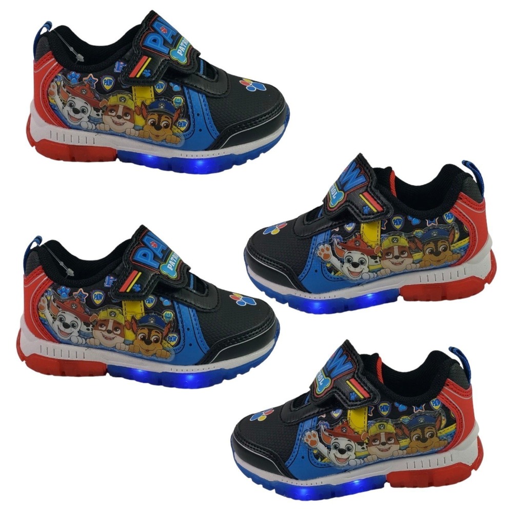 Paw Patrol Toddler Boys Light up‎ Sneakers Size 8 Blue Slip on Lightweight Shoes - Picture 6 of 12